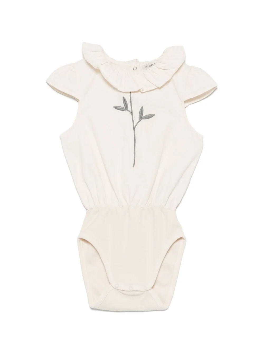 Body per neonata Donsje Madie beige con motivo con ricamo