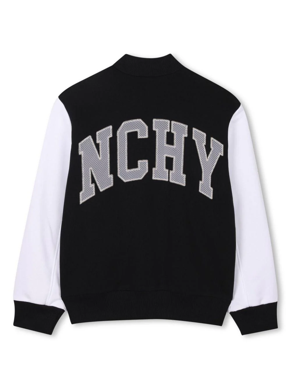 Bomber per bambino Givenchy Kids nero con applicazione frontale con logo - Image 2