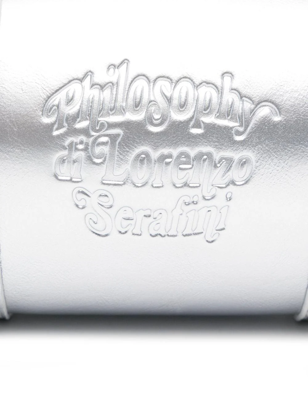 Borsa cilindrica per bambina Philosophy Di Lorenzo Serafini Kids argento in vernice - Image 5