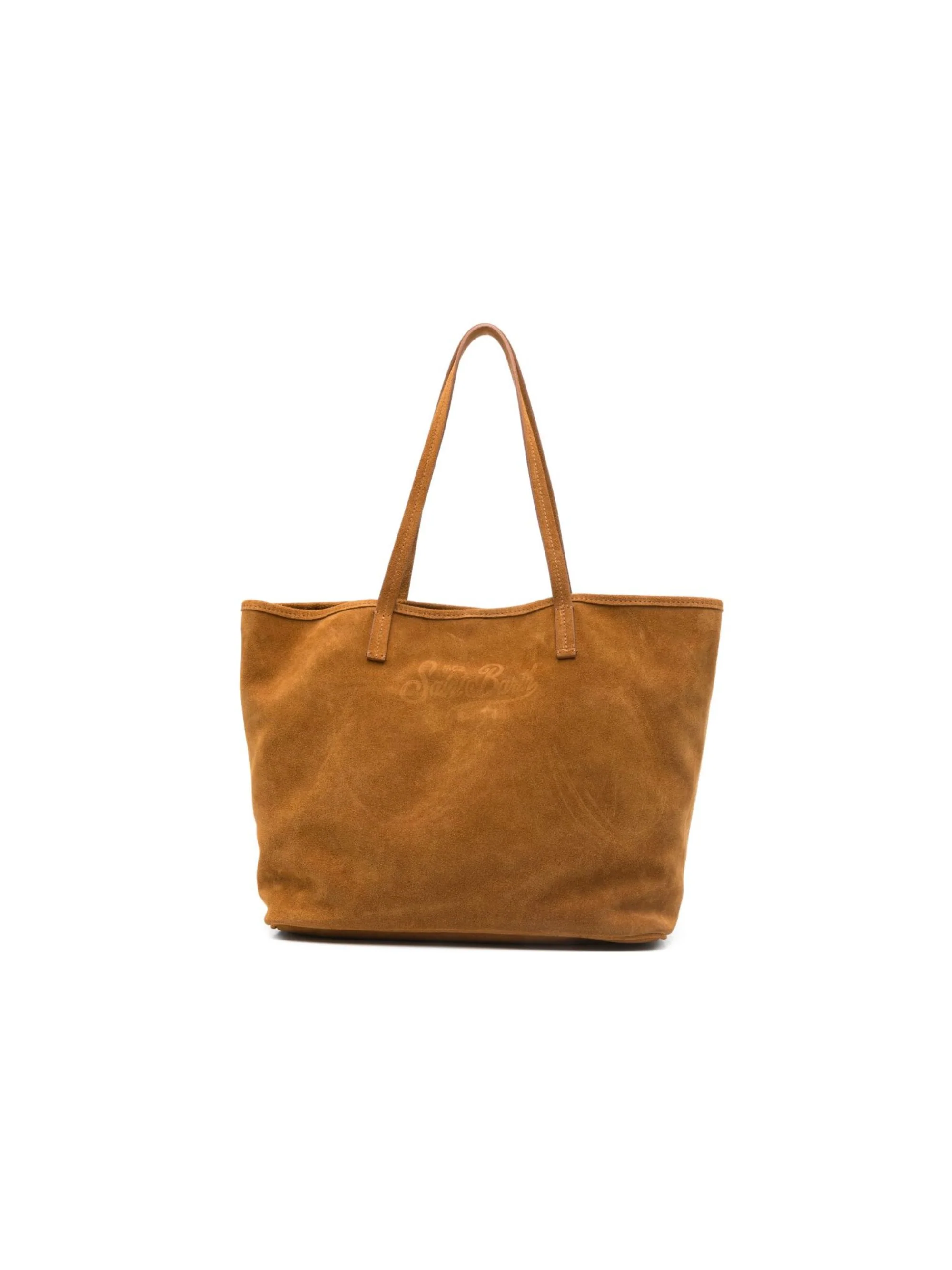 Borsa City MC2 Saint Barth marrone con logo tono su tono