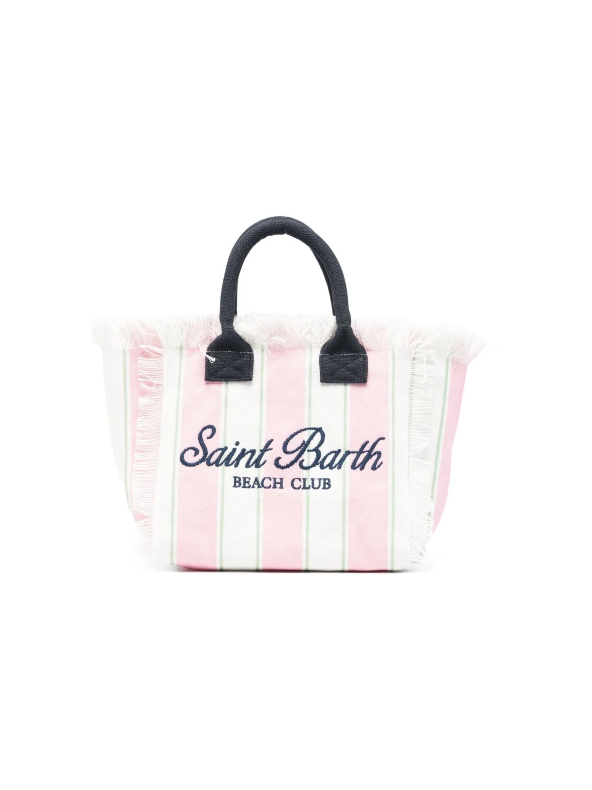 Borsa Colette MC2 Saint Barth bianca e rosa con motivo a righe - Image 5