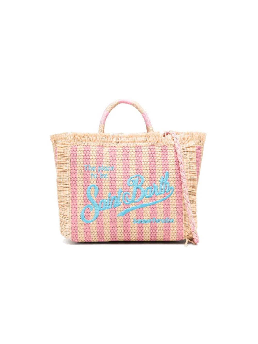 Borsa Colette MC2 Saint Barth multicolore con logo ricamato sul davanti - Image 5