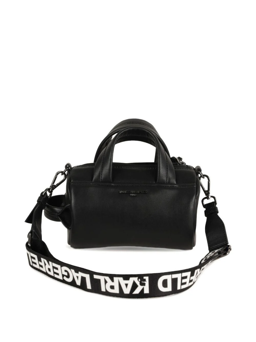 Borsa mini per bambina Karl Lagefeld Kids nera in pelle con tracolla removibile - Image 8