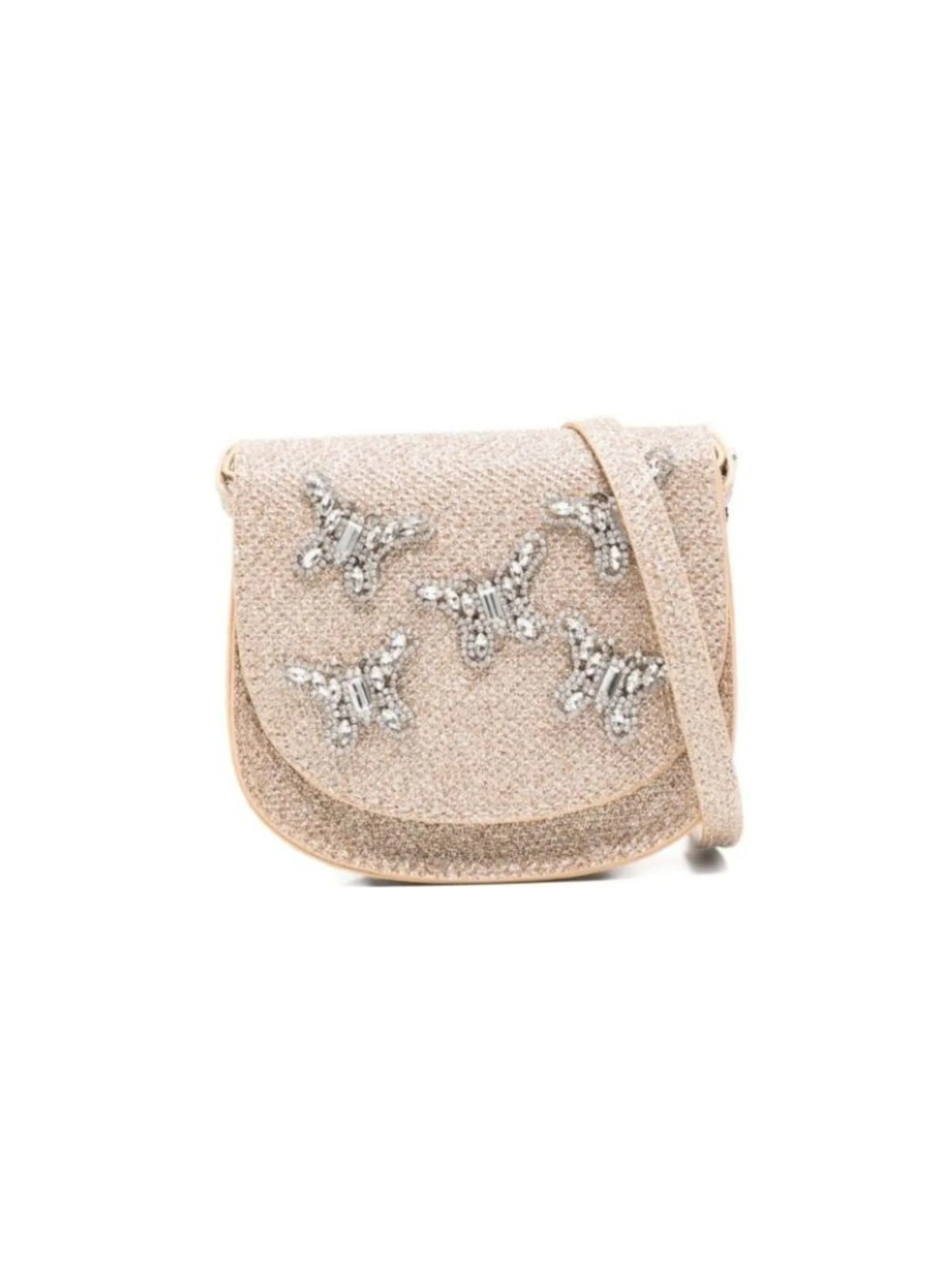 Borsa per bambina Aruna Seth color oro con applicazione farfalle