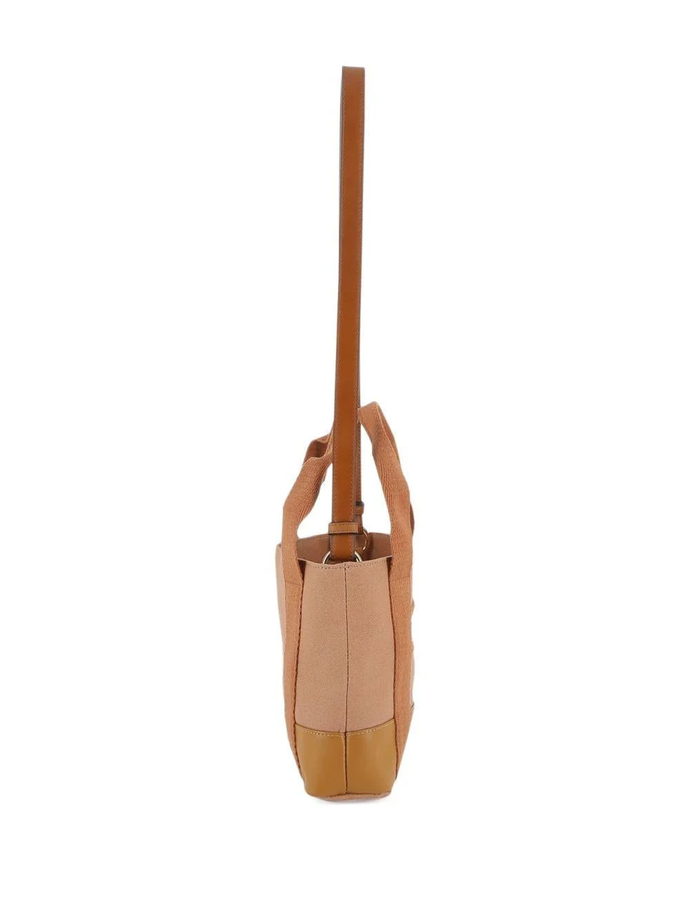 Borsa tote per bambina Chloé Kids beige in tela con logo 2020 - Image 4