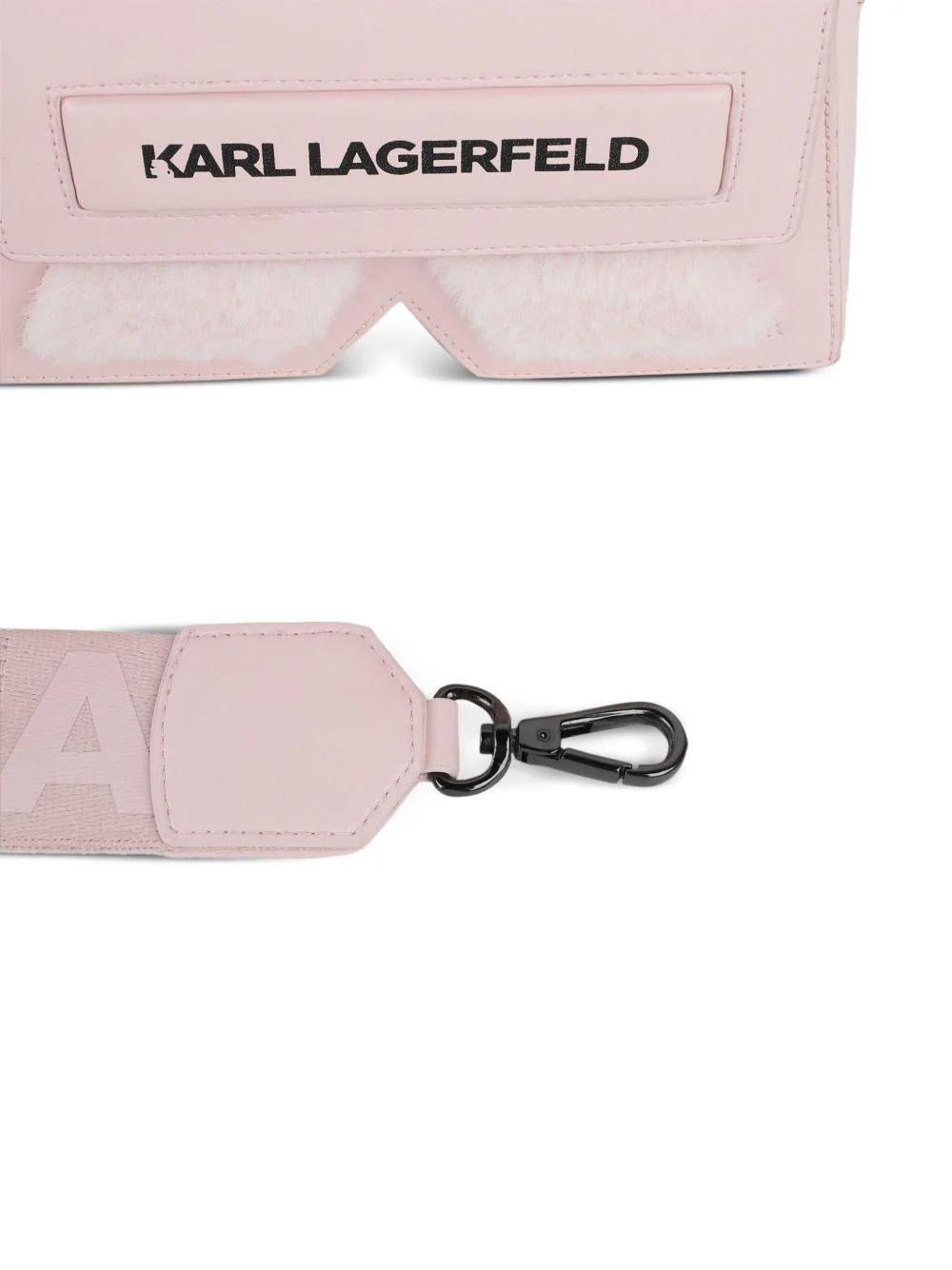 Borsa tote per bambina Karl Lagerfeld Kids rosa con stampa logo - Image 4