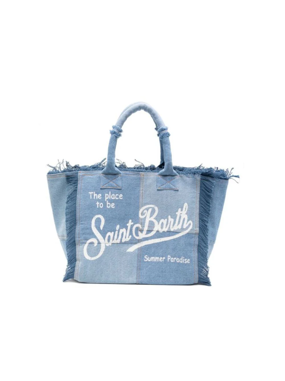 Borsa Vanity MC2 Saint Barth denim con design color-block - Image 5
