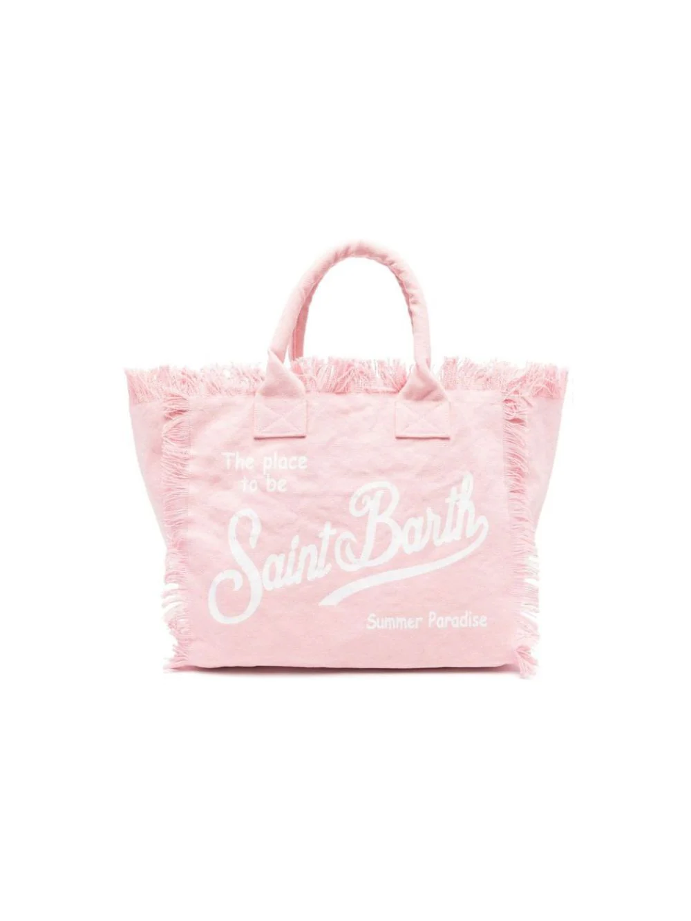 Borsa Vanity MC2 Saint Barth rosa con dettaglio frange - Image 5