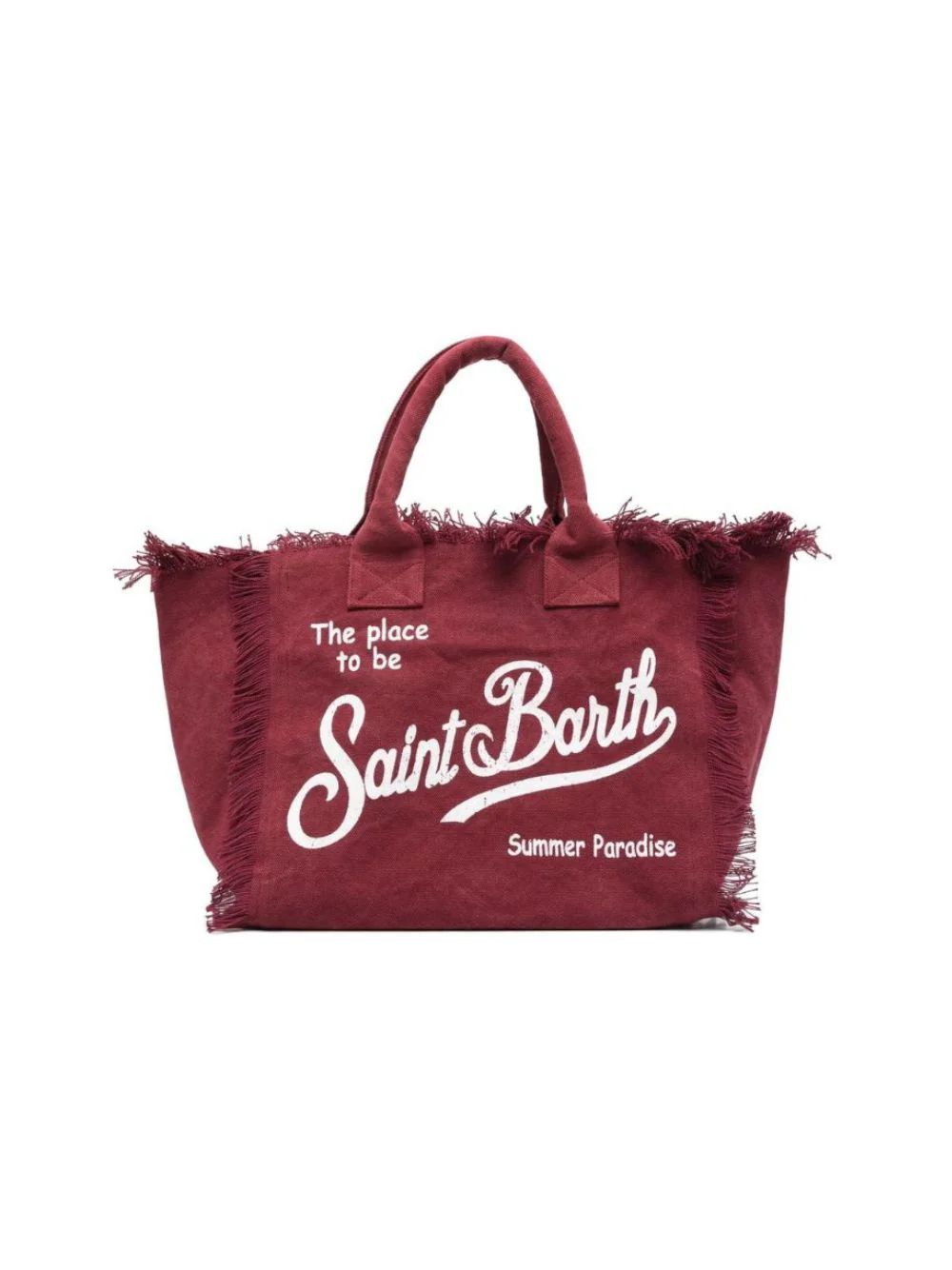 Borsa Vanity MC2 Saint Barth rossa con dettaglio frange - Image 5