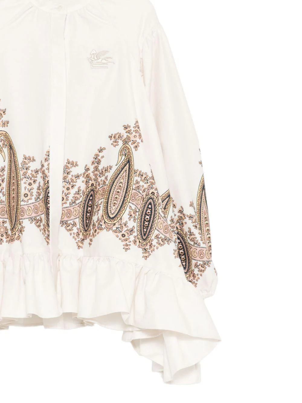 Camicetta per bambina Etro Kids bianca con stampa paisley - Image 3