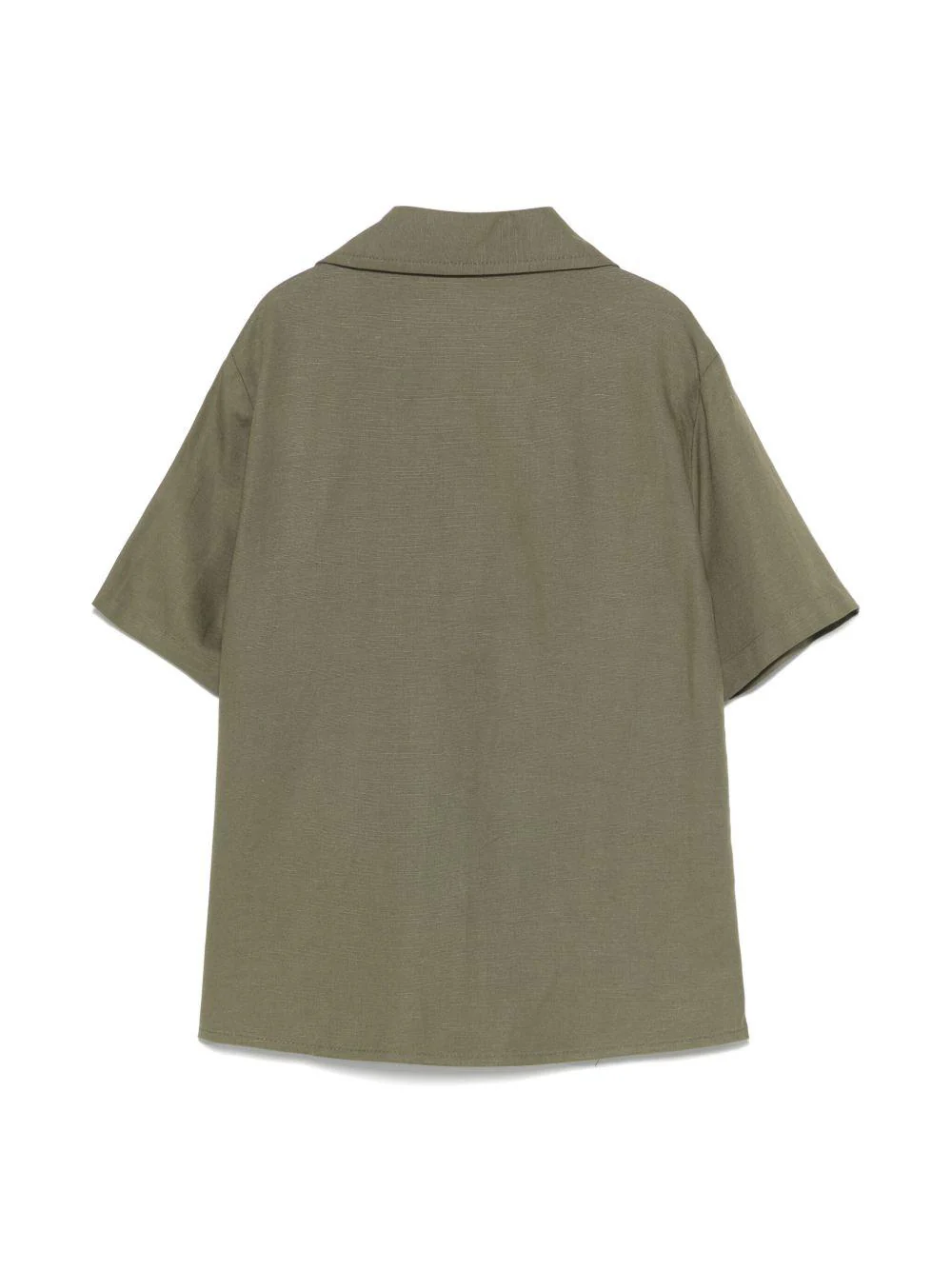 Camicia a maniche corte per bambino Paolo Pecora Kids verde con orlo curvo - Image 2