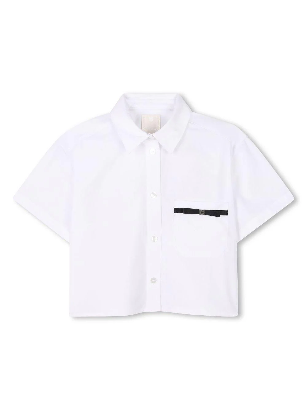 Camicia con applicazione per bambina Givenchy Kids bianco con colletto classico