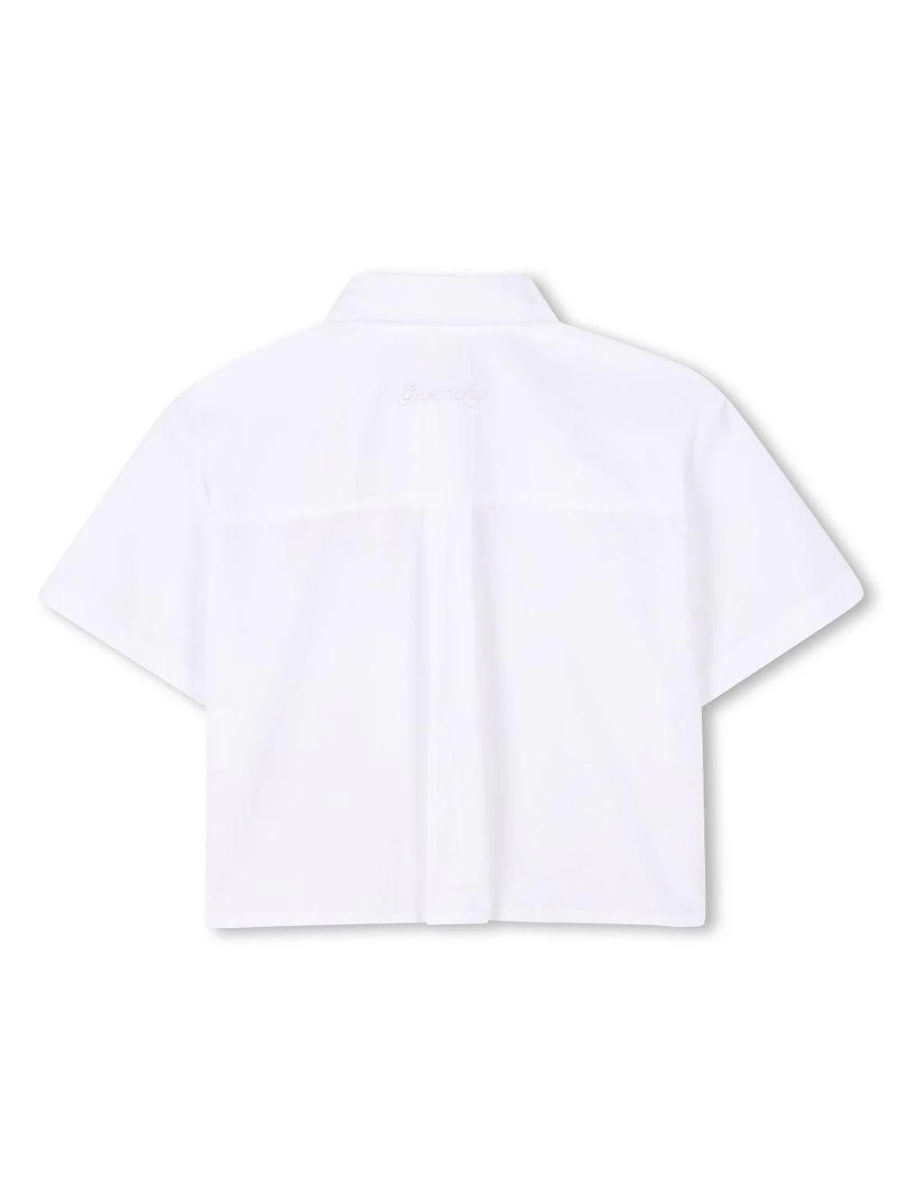 Camicia con applicazione per bambina Givenchy Kids bianco con colletto classico - Image 2