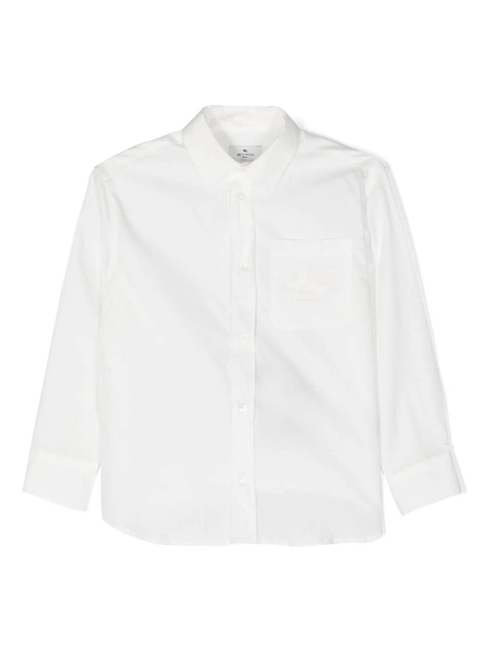 Camicia con logo ricamato per bambino ETRO KIDS bianco con orlo curvo