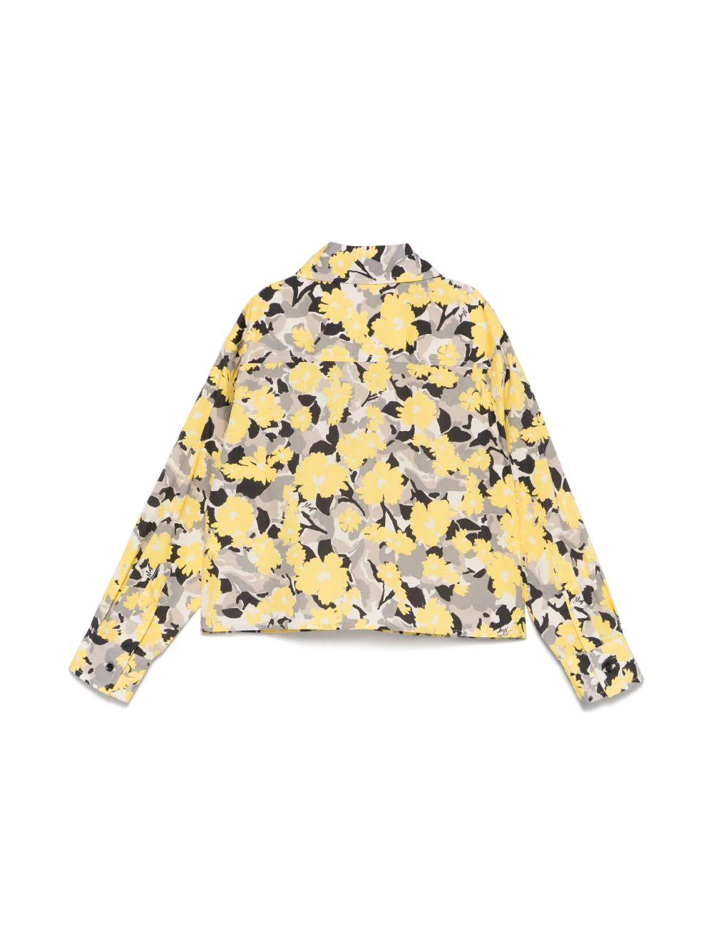 Camicia con stampa per bambina MSGM Kids giallo con polsini con abbottonatura - Image 2