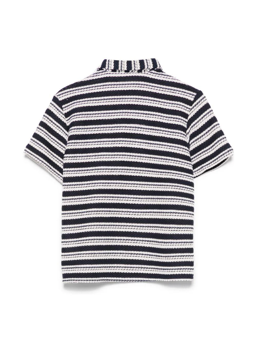 Camicia in maglia per bambino Paolo Pecora Kids blu con colletto alla cubana - Image 3