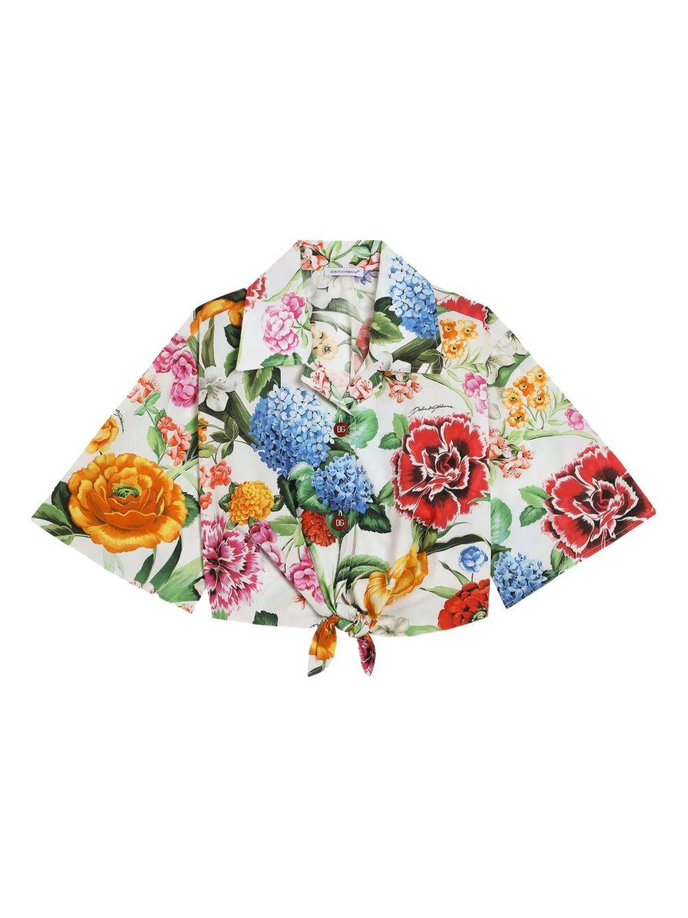 Camicia per bambina Dolce & Gabbana Kids multicolore con stampa floreale all-over