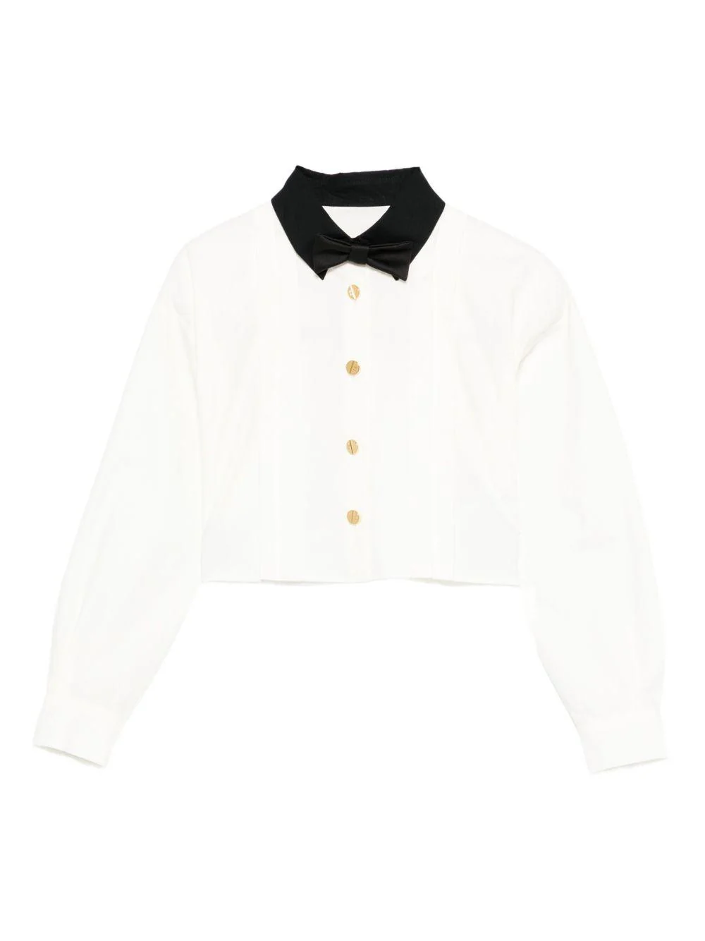 Camicia per bambina Elisabetta Franchi La Mia Bambina bianca con design crop
