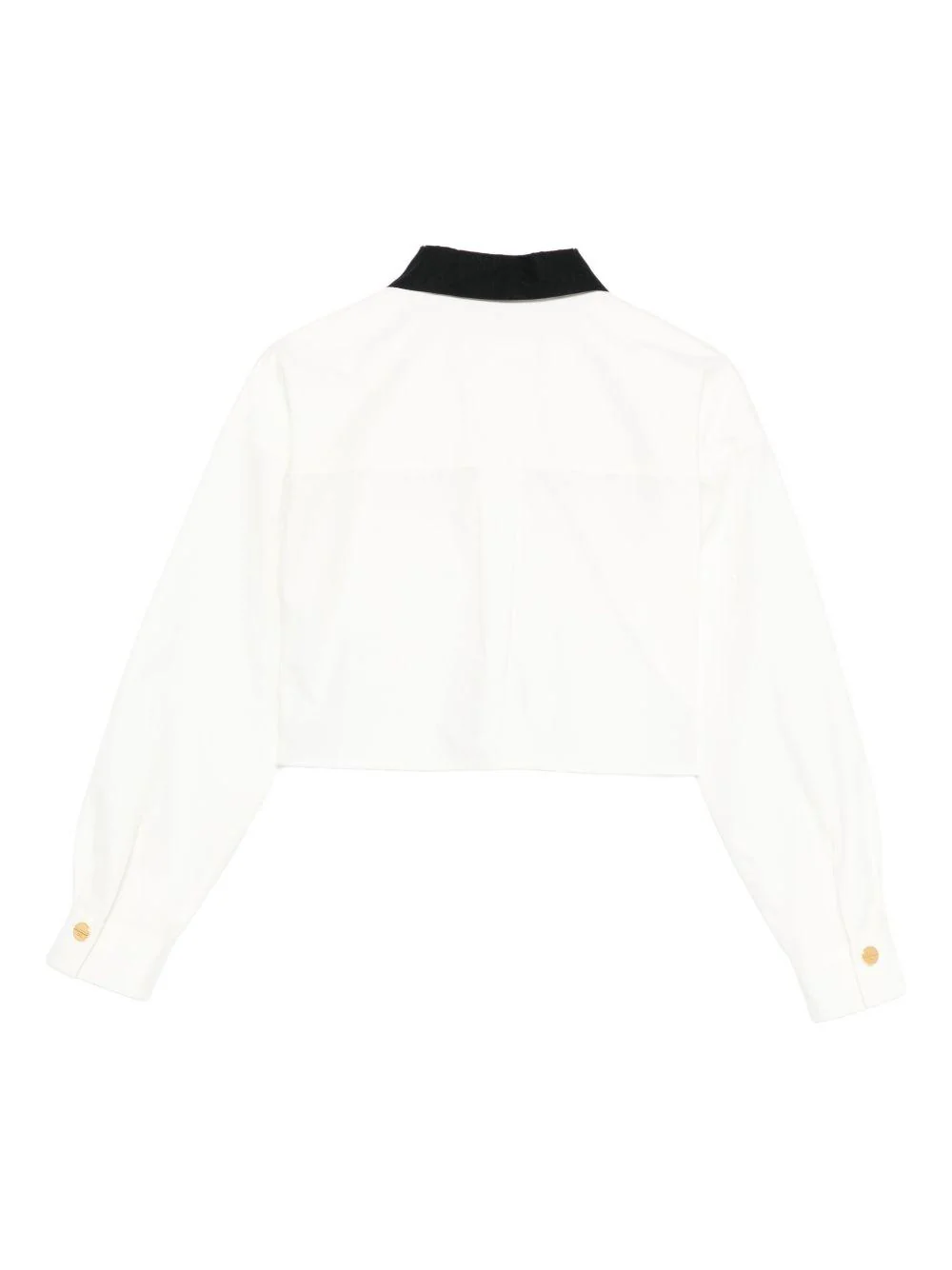Camicia per bambina Elisabetta Franchi La Mia Bambina bianca con design crop - Image 2