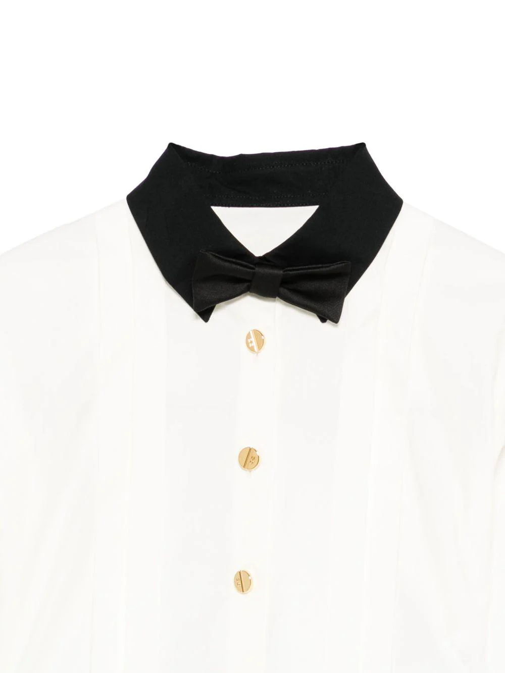 Camicia per bambina Elisabetta Franchi La Mia Bambina bianca con design crop - Image 3