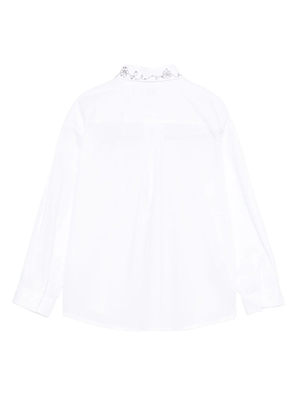 Camicia per bambina Il Gufo bianca con colletto ricamato - Image 2