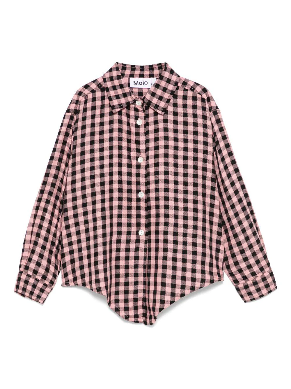 Camicia per bambina Molo Rafa rosa con dettaglio con nodo