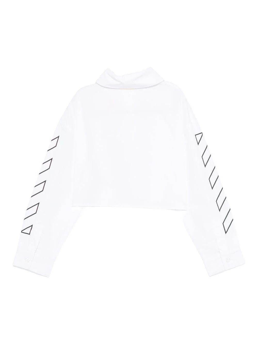 Camicia per bambina Off-White Kids bianco modello crop - Image 2