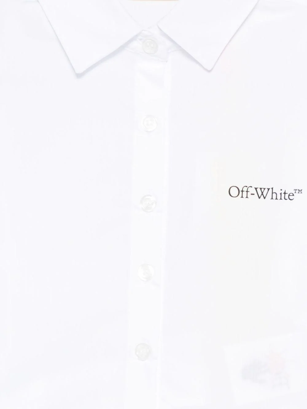 Camicia per bambina Off-White Kids bianco modello crop - Image 3
