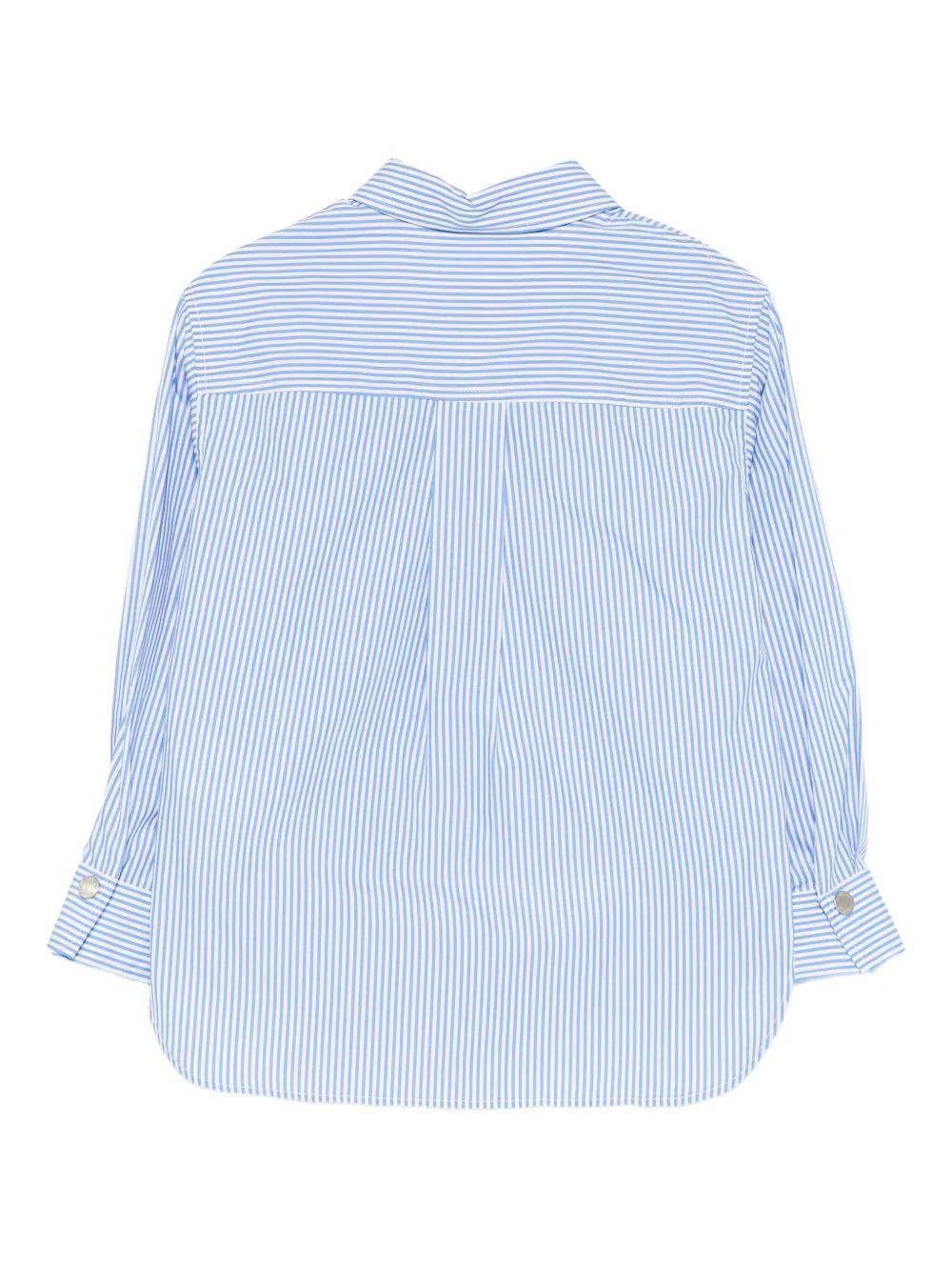 Camicia per bambina Pinko Kids azzurra con stampa con logo - Image 2