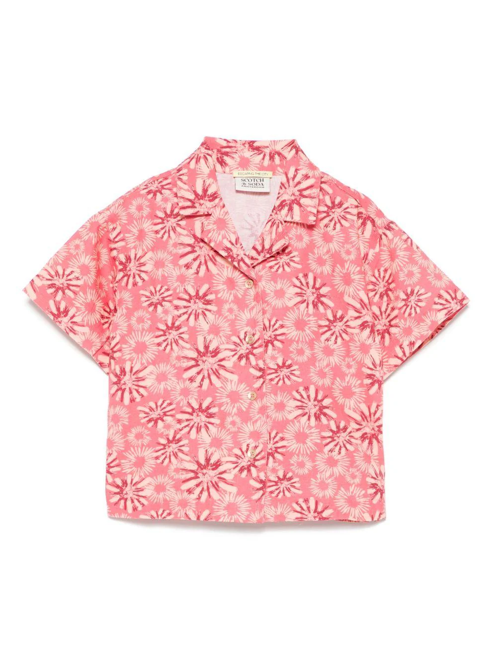 Camicia per bambina Scotch & Soda Kids rosa con stampa floreale