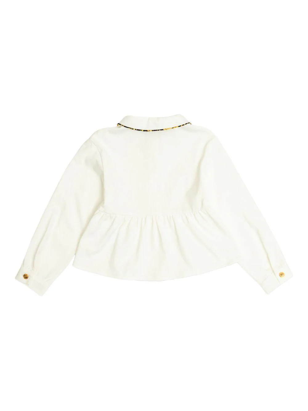 Camicia per bambina Versace Kids bianco con colletto alla Peter Pan - Image 3