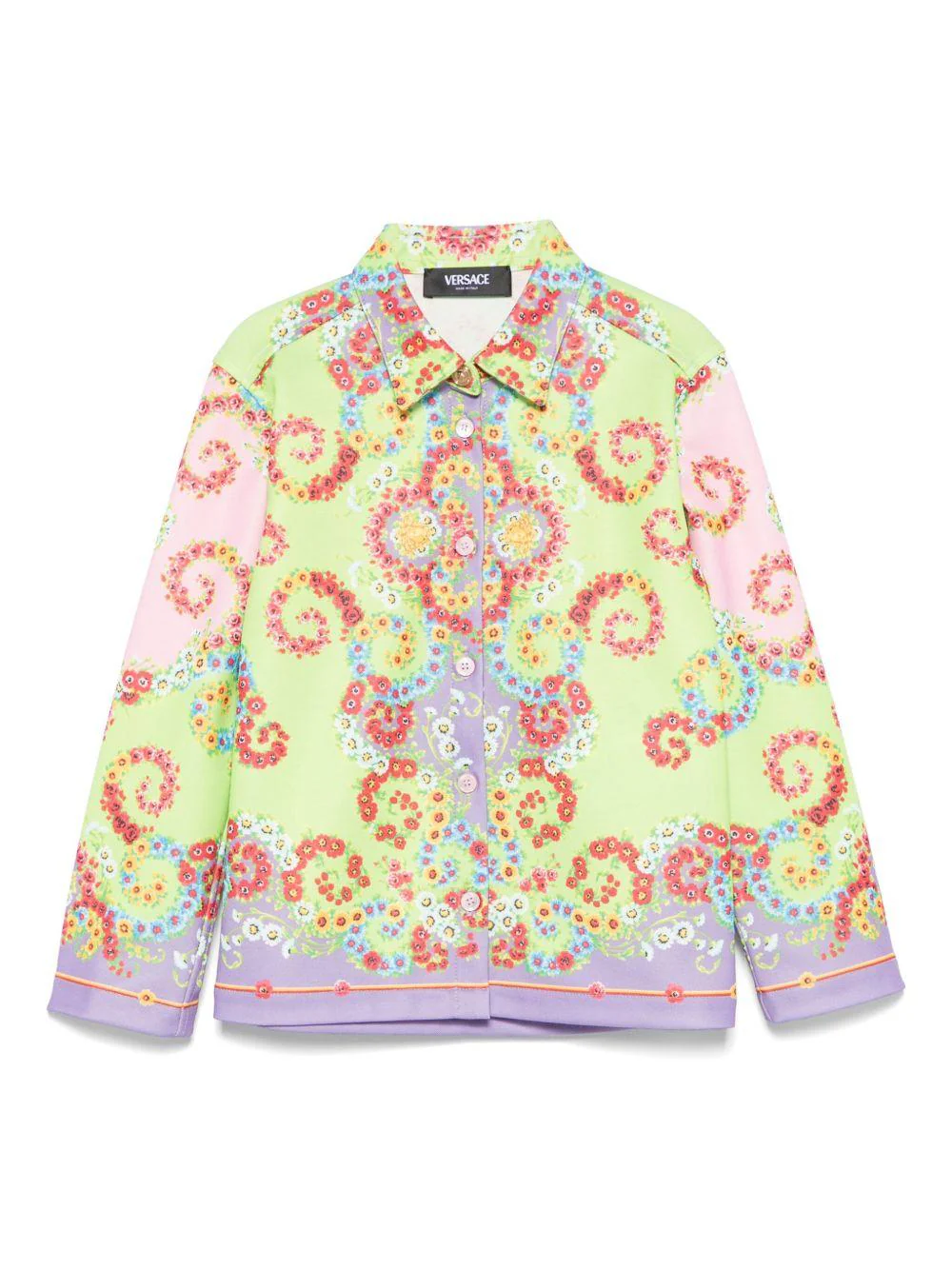 Camicia per bambina Versace Kids multicolore con testa di Medusa