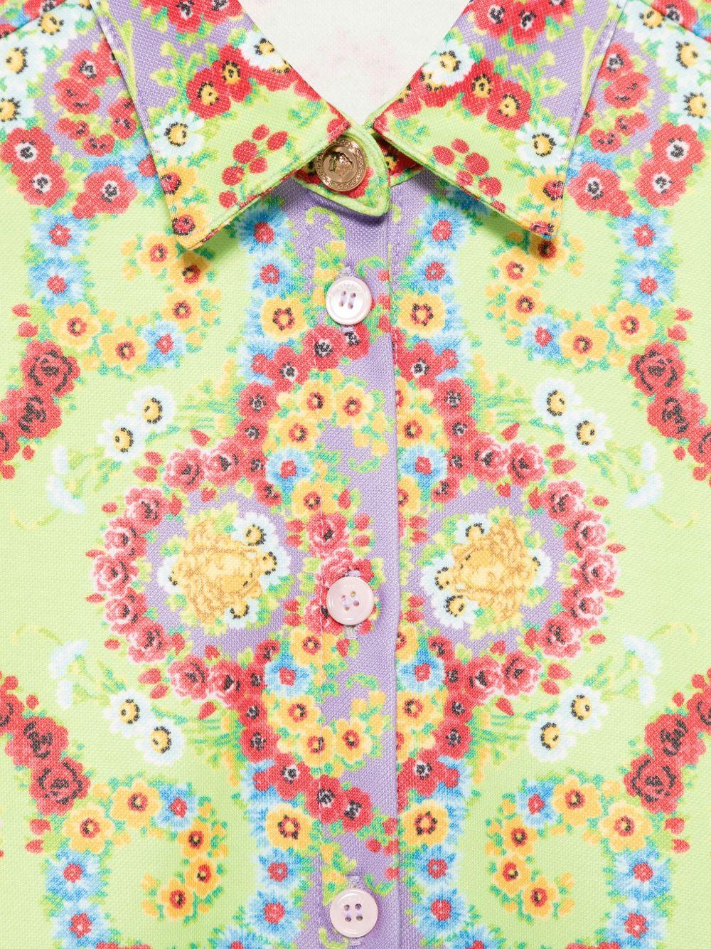 Camicia per bambina Versace Kids multicolore con testa di Medusa - Image 3