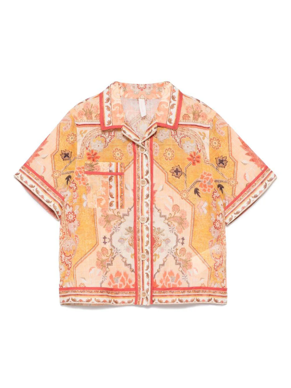 Camicia per bambina ZIMMERMANN Kids Wylie multicolore con stampa grafica all-over