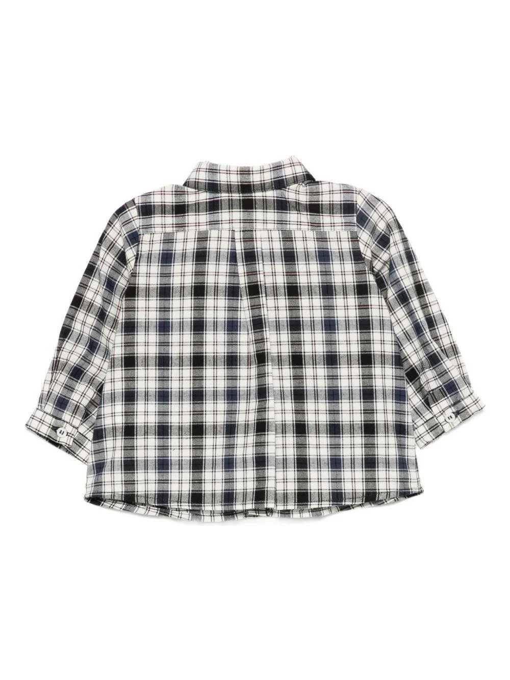 Camicia per neonato Bonpoint bianco con motivo a quadri - Image 3