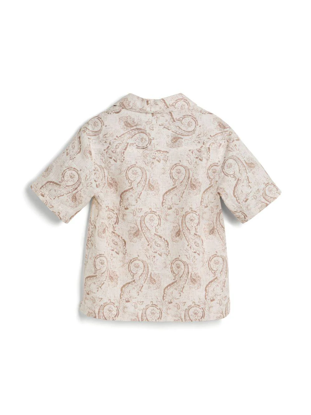 Camicia per bambino Brunello Cucinelli Kids beige con stampa paisley - Image 2