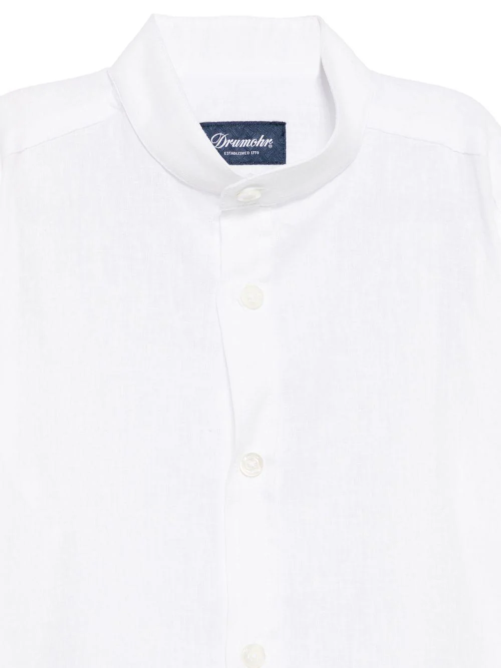 Camicia per bambino Drumohr Kids bianco con colletto rialzato - Image 3