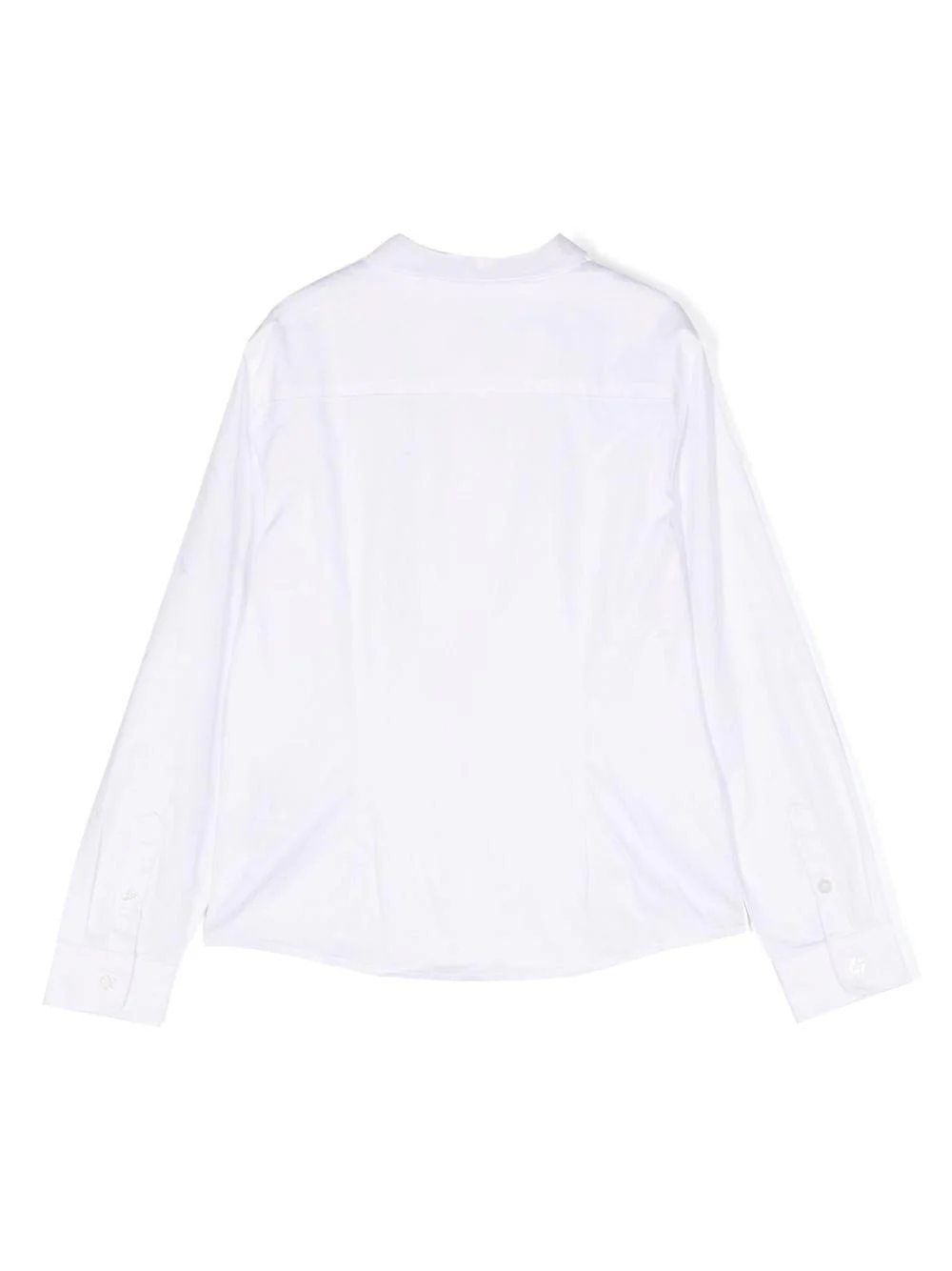 Camicia per bambino Emporio Armani Kids bianca con logo jacquard - Image 4