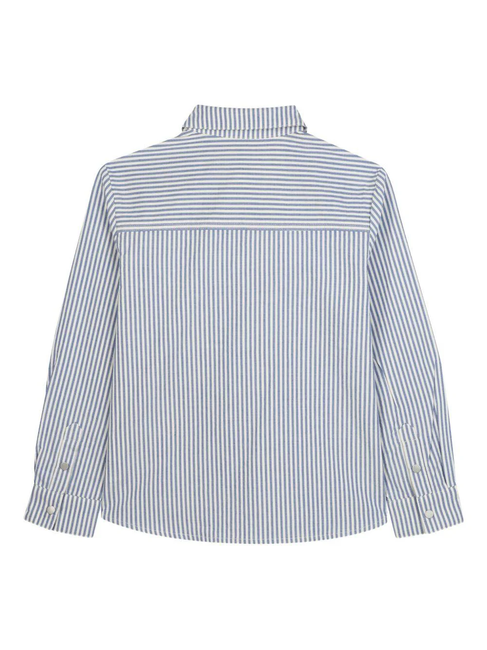 Camicia per bambino Kenzo Kids blu a righe con applicazione - Image 2