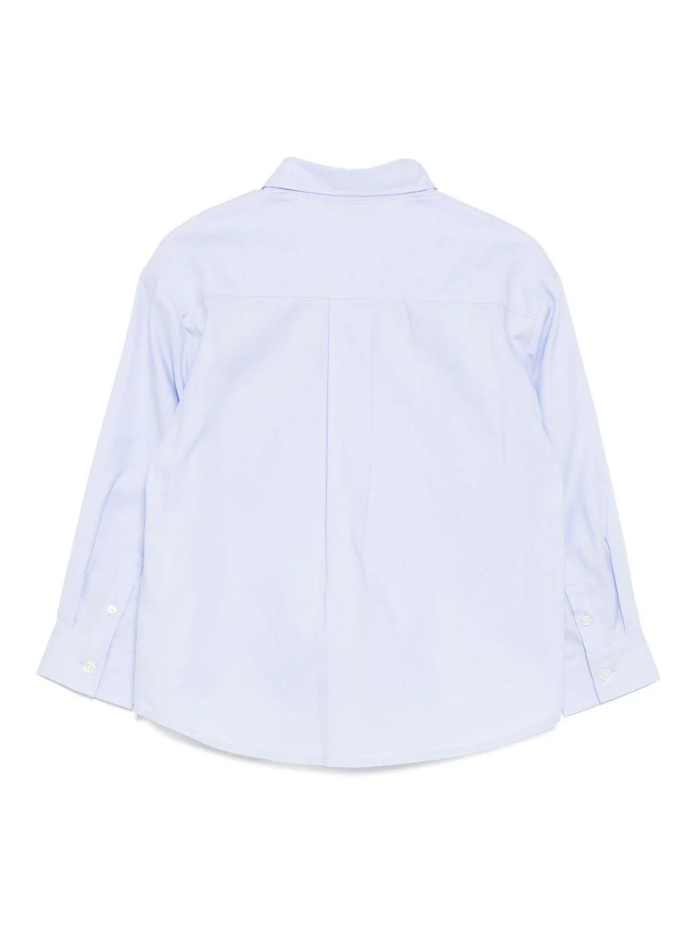 Camicia per bambino Moschino Kids azzurro in cotone con applicazione logo - Image 3