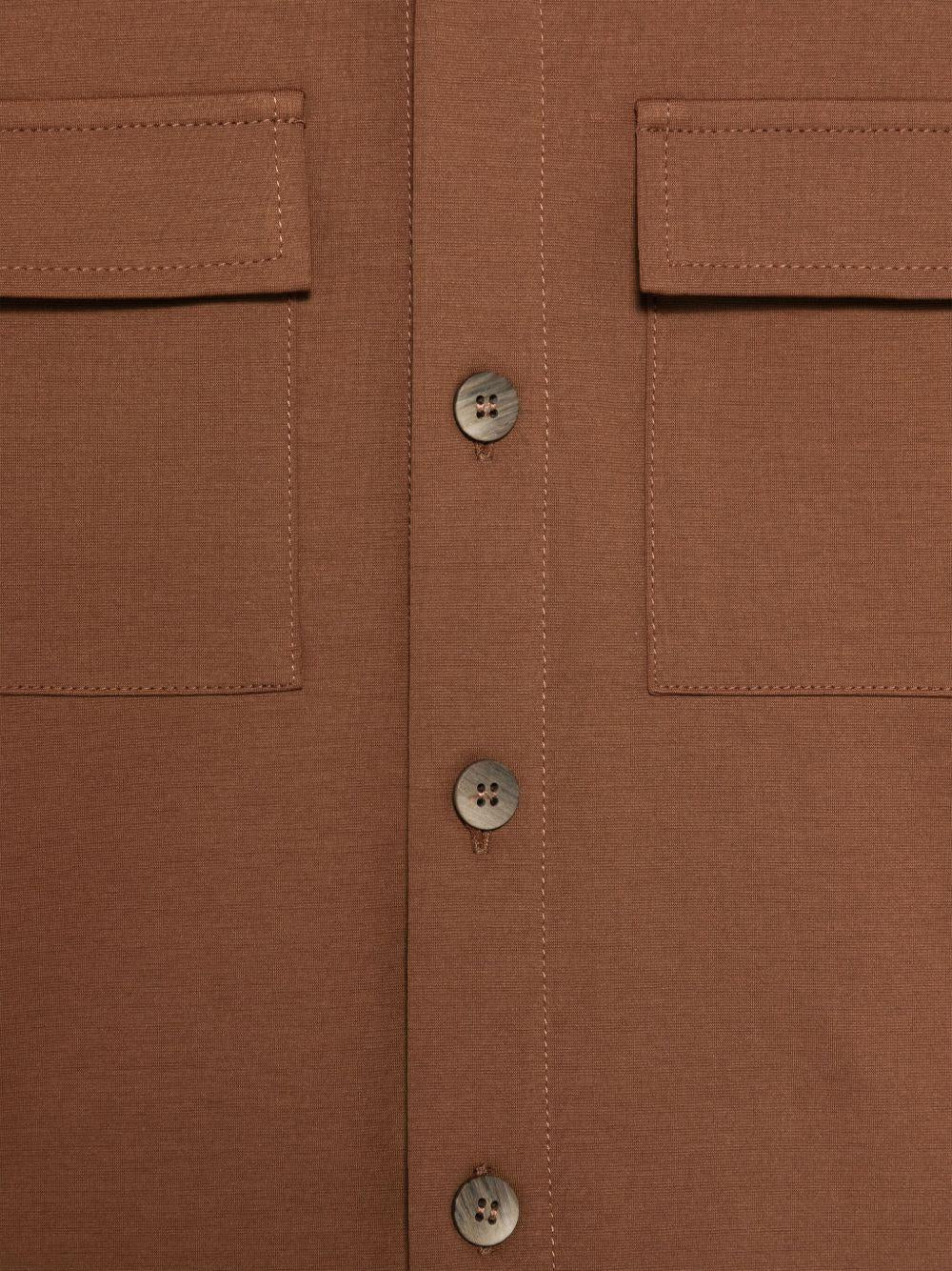 Camicia per bambino Paolo Pecora Kids marrone a maniche lunghe - Image 3