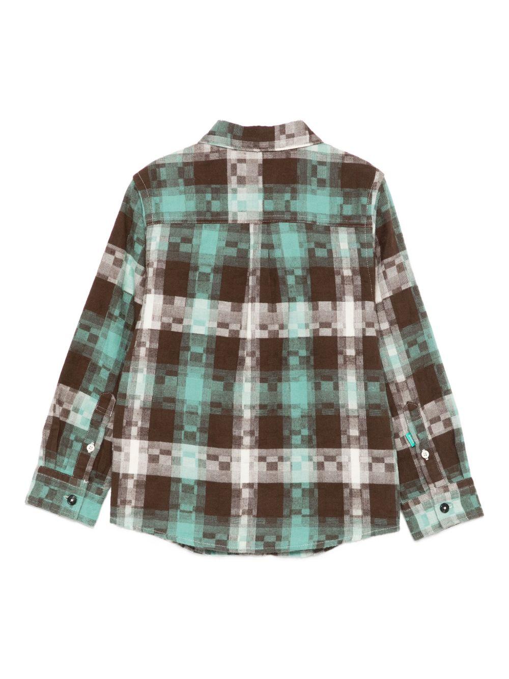 Camicia per bambino Scotch & Soda Kids verde con motivo a quadri - Image 3