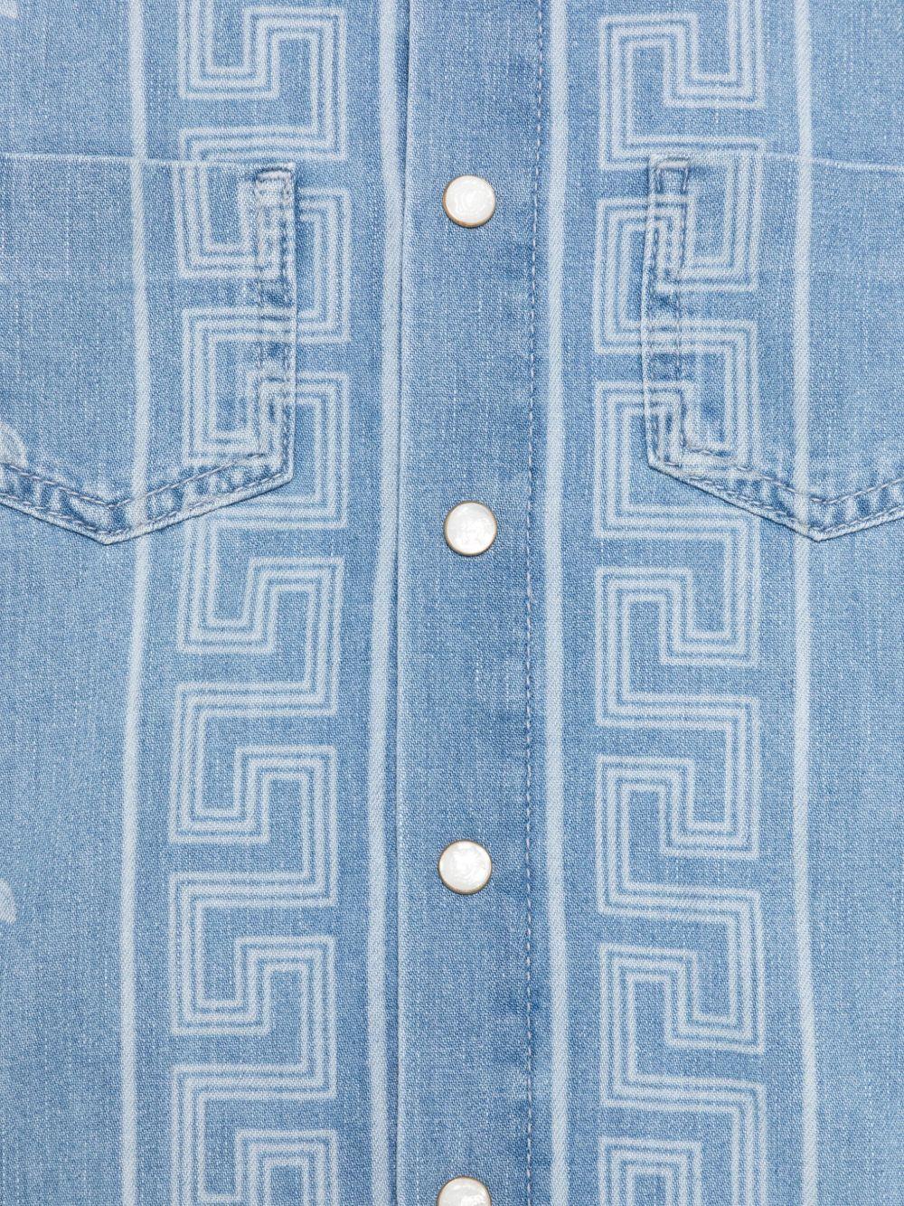 Camicia per bambino Versace Kids Medusa in denim con stampa - Image 2