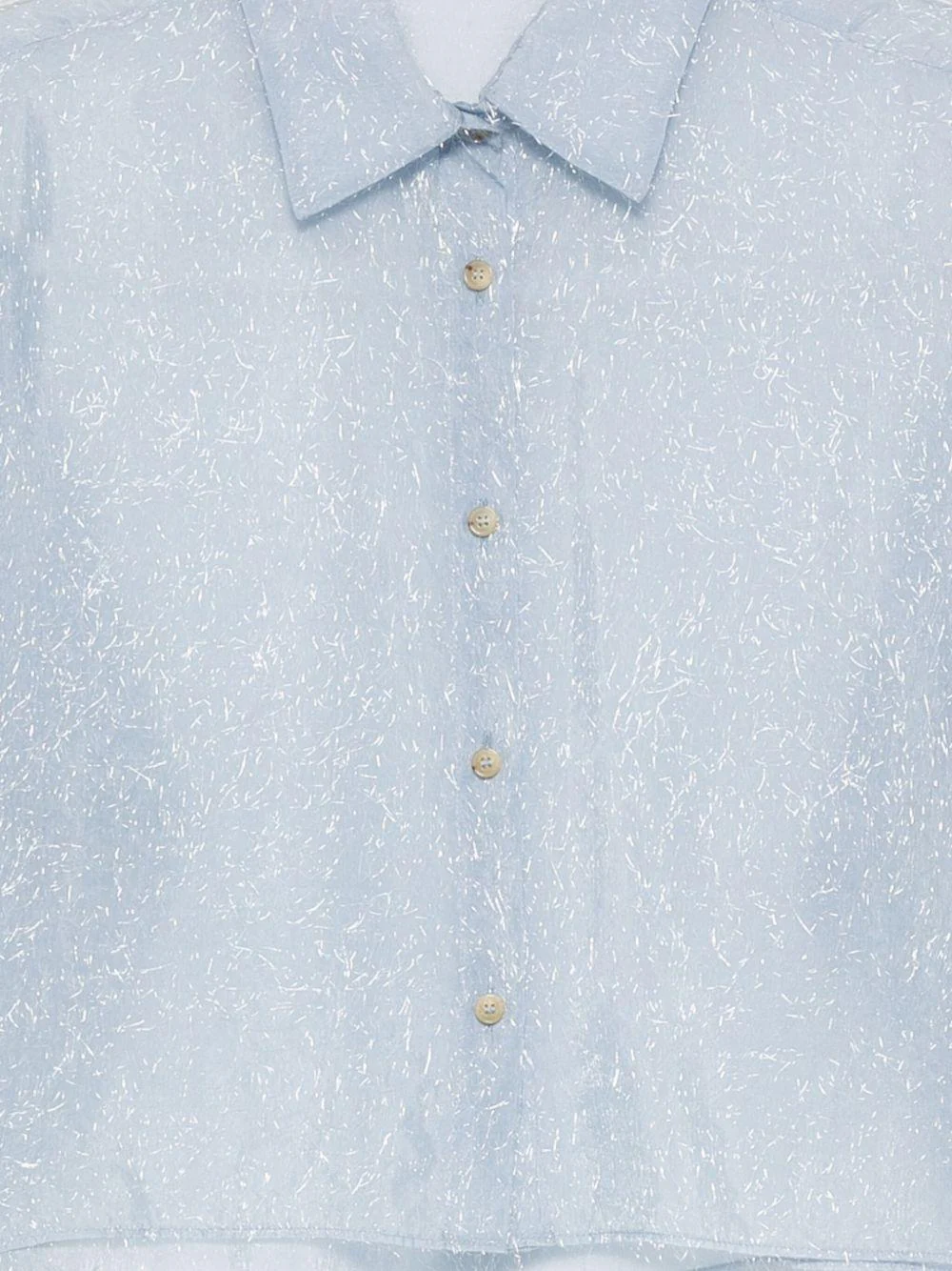 Camicia per donna Alysi azzurra con motivo screziato - Image 3