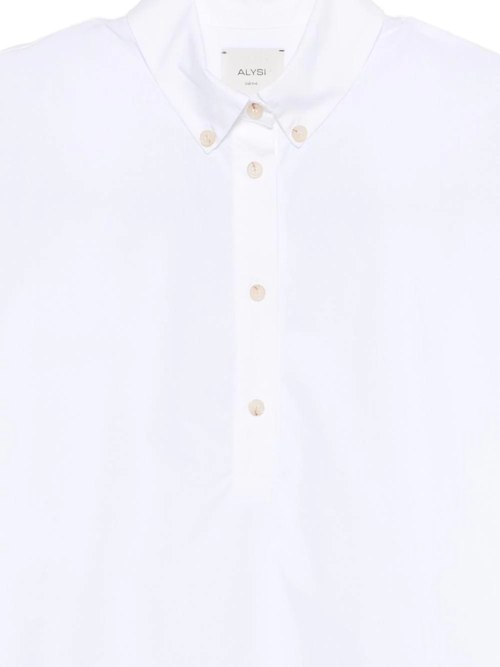 Camicia per donna Alysi bianca con colletto classico - Image 2