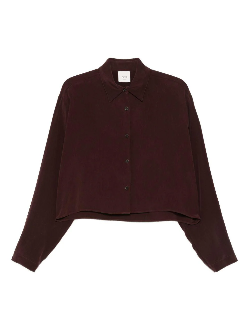 Camicia per donna Alysi rossa con chiusura a bottoni