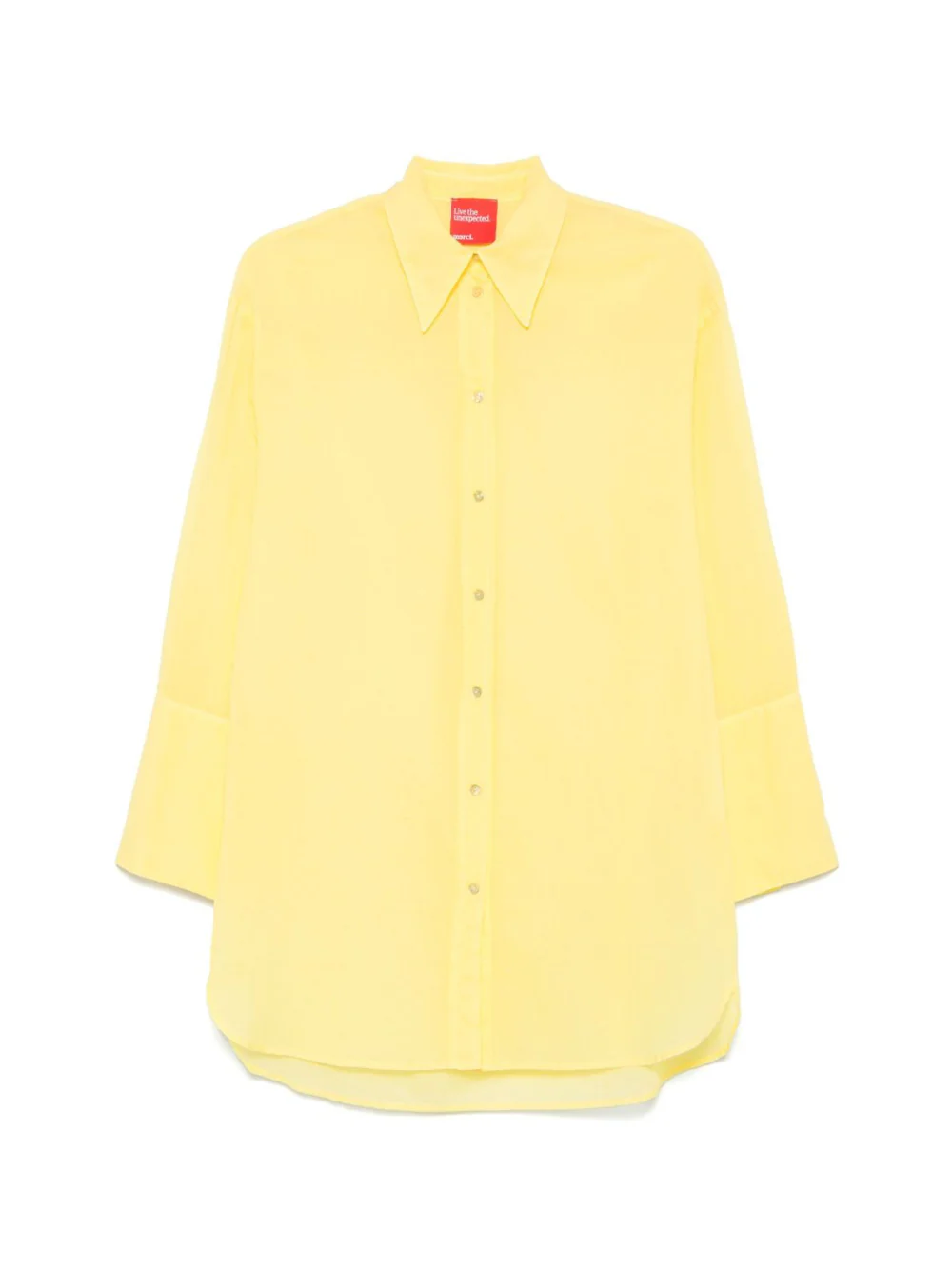 Camicia per donna Merci giallo in cotone con colletto classico