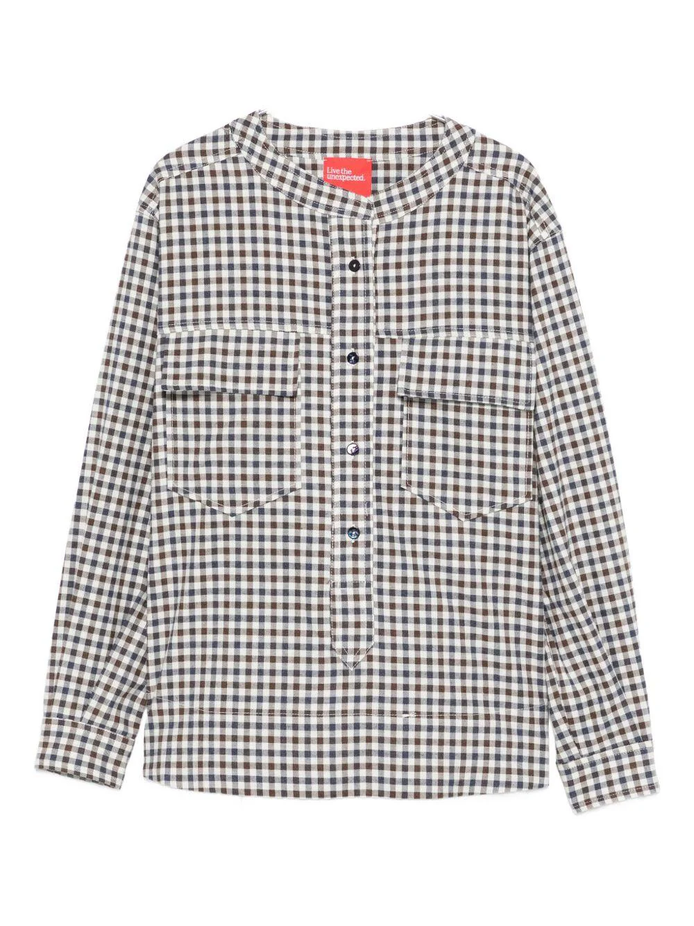 Camicia per donna Merci multicolore con motivo a quadri