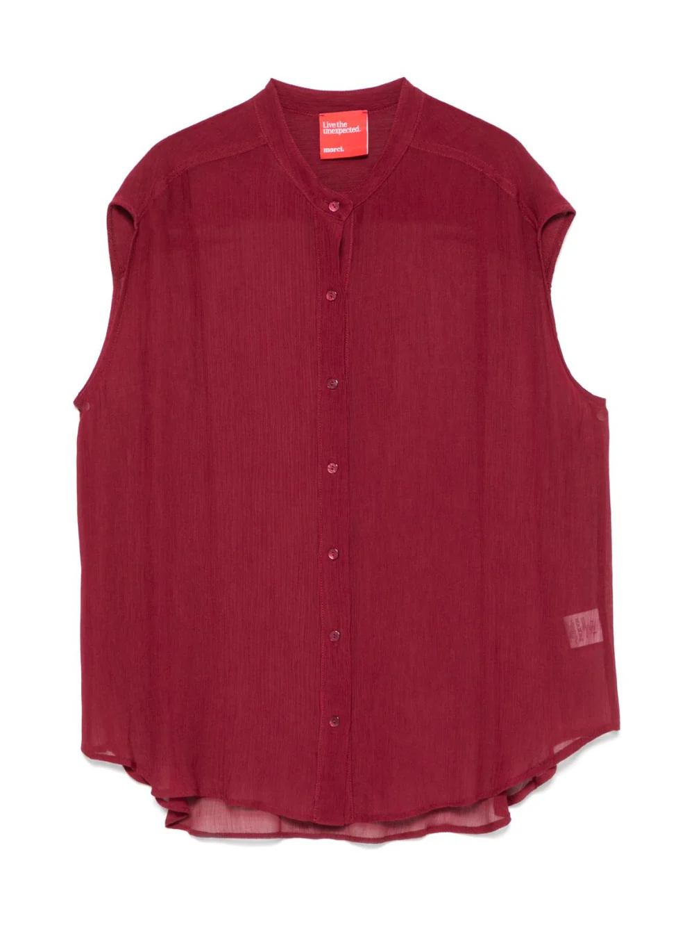 Camicia per donna Merci rosso semi trasparente