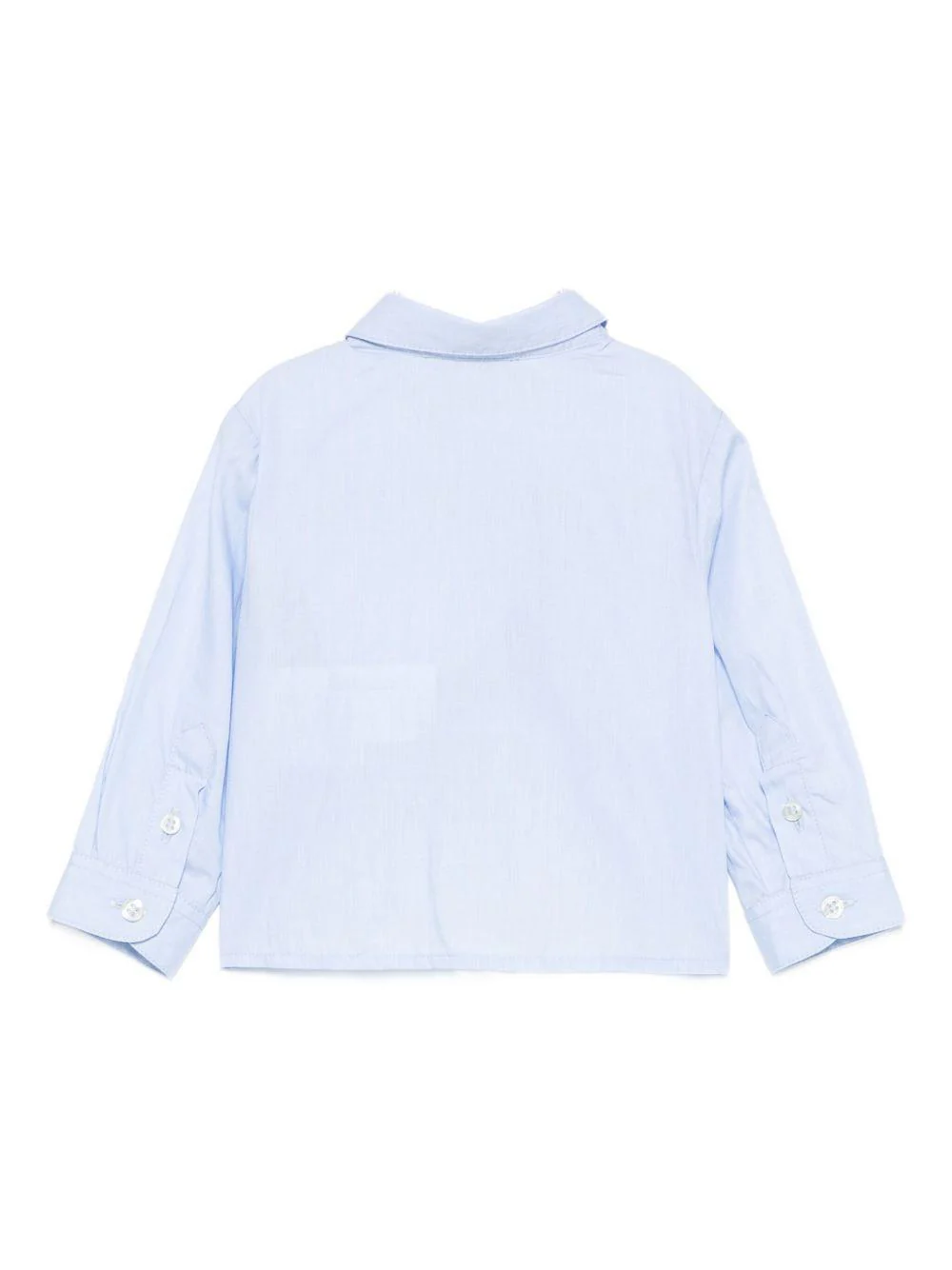 Camicia per neonato Emporio Armani Kids azzurra con dettagli ricamati - Image 2